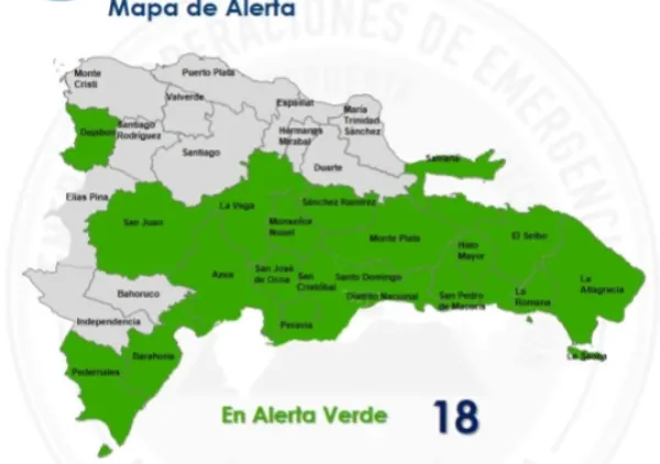 Coe mantiene 19 demarcaciones en alerta verde por riesgo de inundaciones