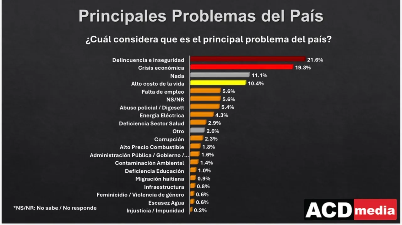 Encuesta revela que delincuencia y inseguridad son principales preocupaciones de dominicanos