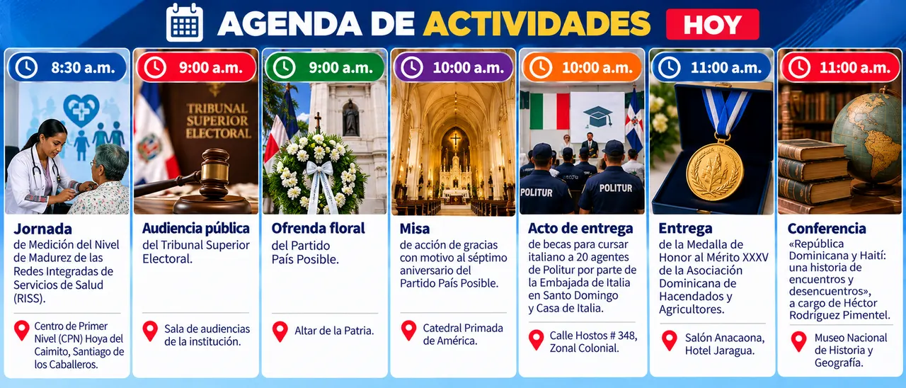 Agenda del día: jueves 29 de octubre de 2026