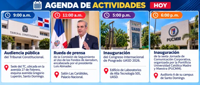 Agenda del día: actividades clave para el miércoles 21 de octubre de 2026