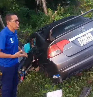 Sargento lesionado en accidente en carretera Sánchez-Nagua