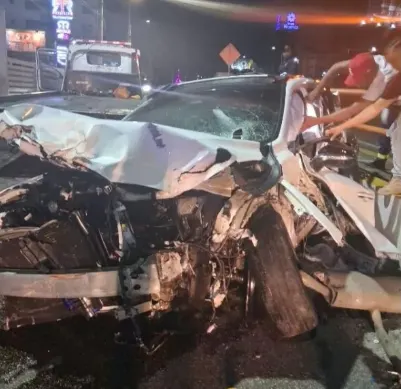 Madre y sus dos hijos heridos en accidente en Santiago