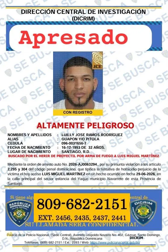 El Guapón se entrega tras ser buscado por intento de homicidio