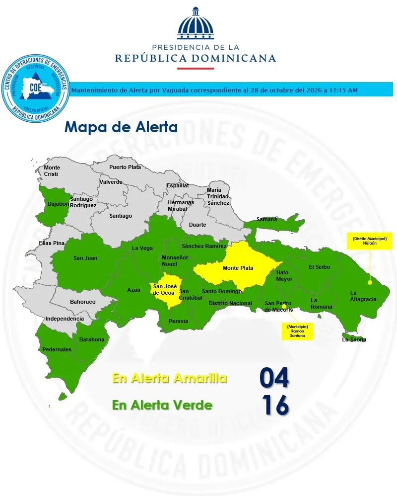 COE mantiene alertas por riesgo de inundaciones