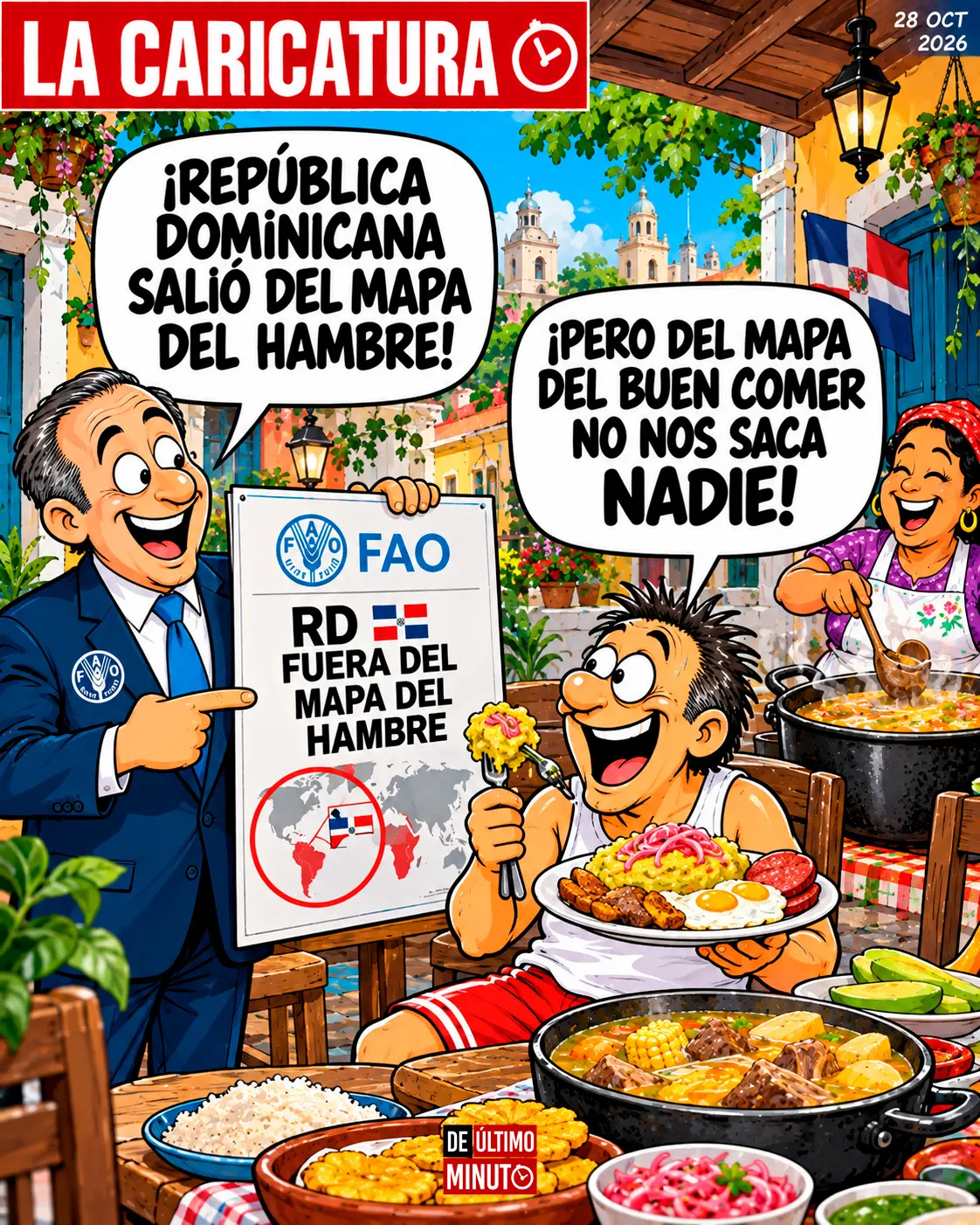 La República Dominicana mejora su posición en el mapa del hambre