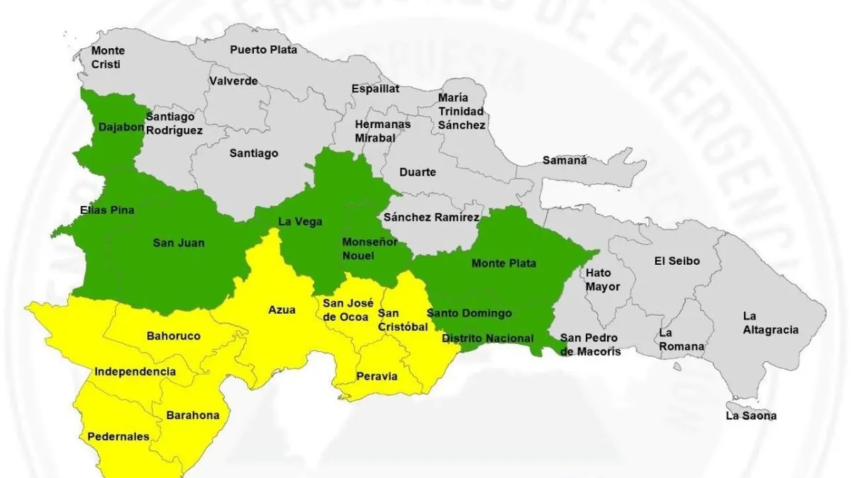 Alerta por lluvias en 16 zonas del país