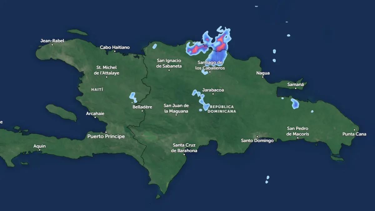 Aguaceros en la costa norte por remanentes de vaguada