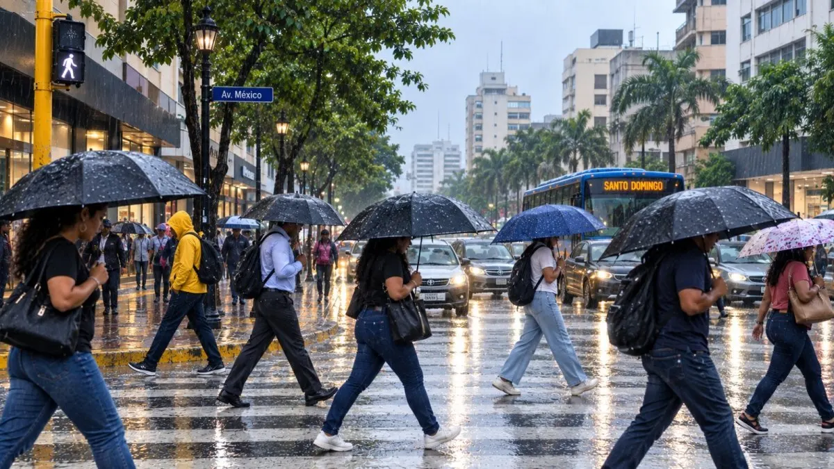 Lluvias en el Gran Santo Domingo y 25 provincias en alerta
