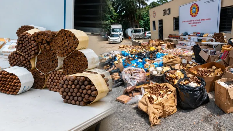 Decomisan miles de puros y botellas ilegales en Higüey y La Otra Banda