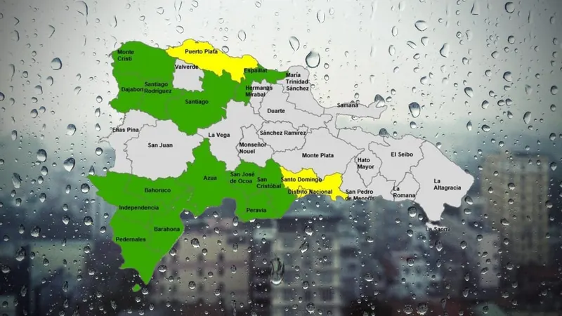 Bajan alertas de lluvia en República Dominicana