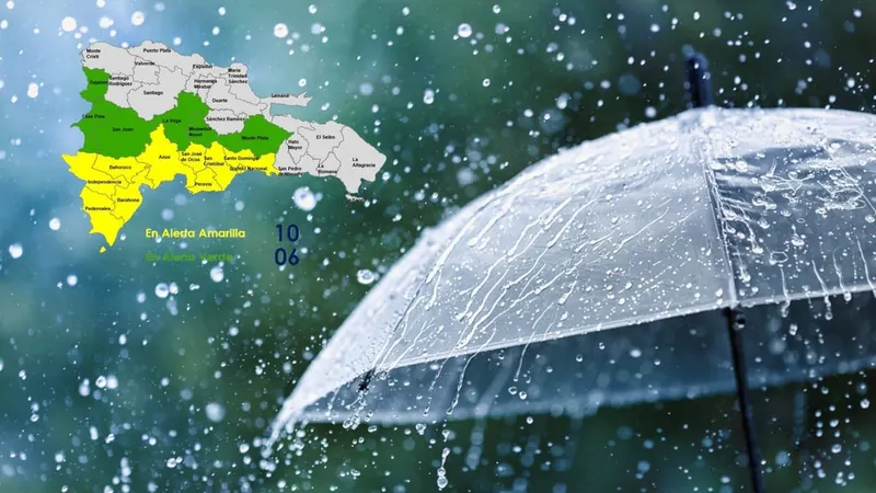 Diez provincias en alerta amarilla por vaguada