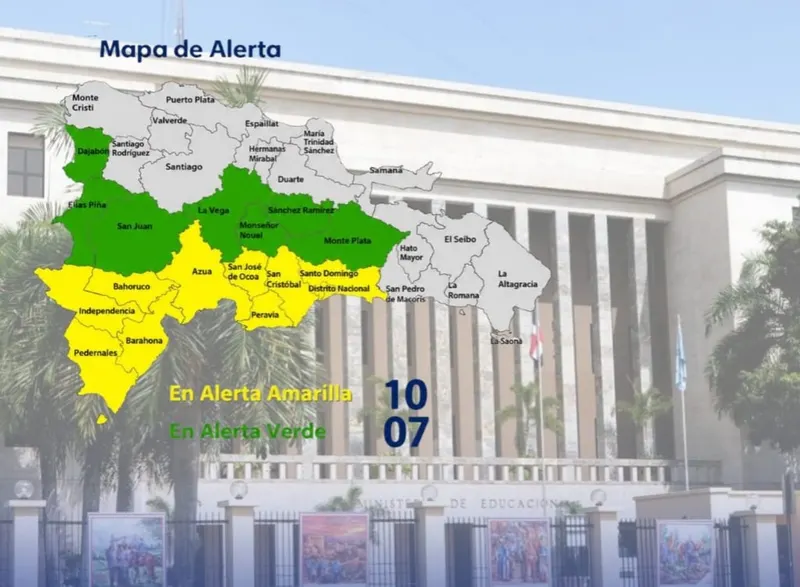 Minerd suspende clases en zonas vulnerables por alerta amarilla