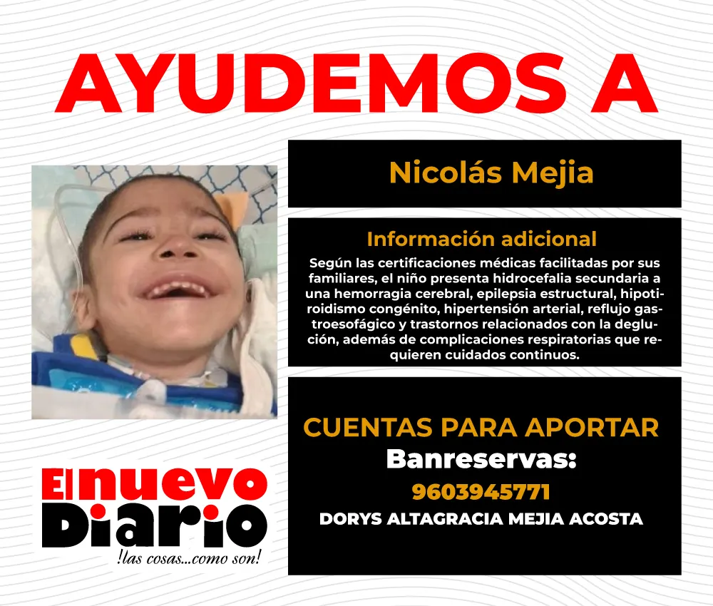 Familia pide ayuda para tratamiento de niño con problemas de salud