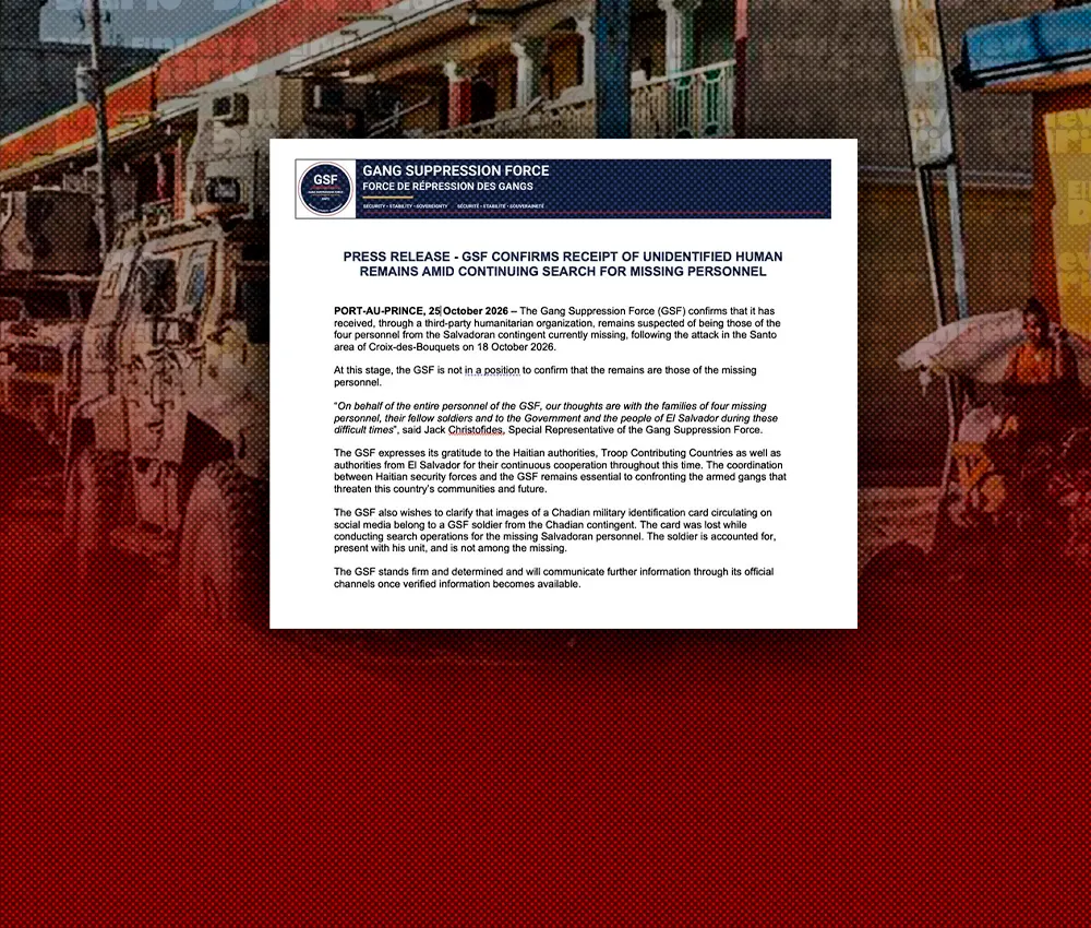 Hallan restos que podrían ser de militares salvadoreños en Haití