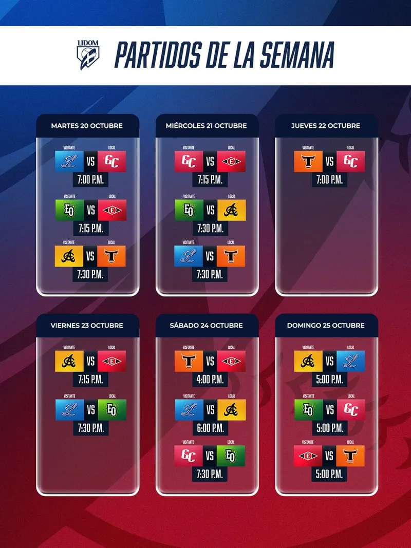 Pelota Invernal: agenda de partidos para la semana
