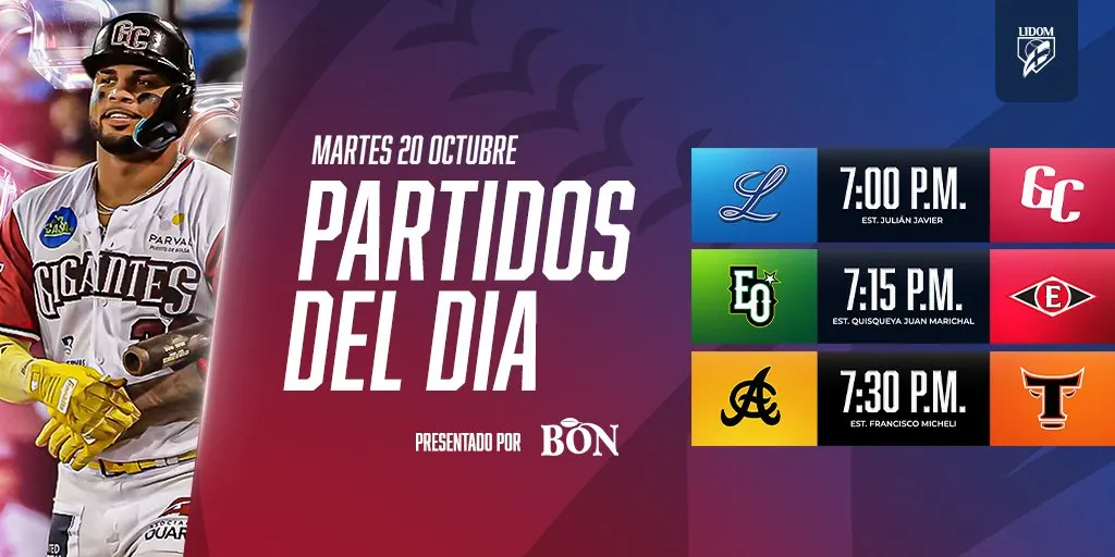 LIDOM anuncia calendario de la pelota invernal 2026-2027