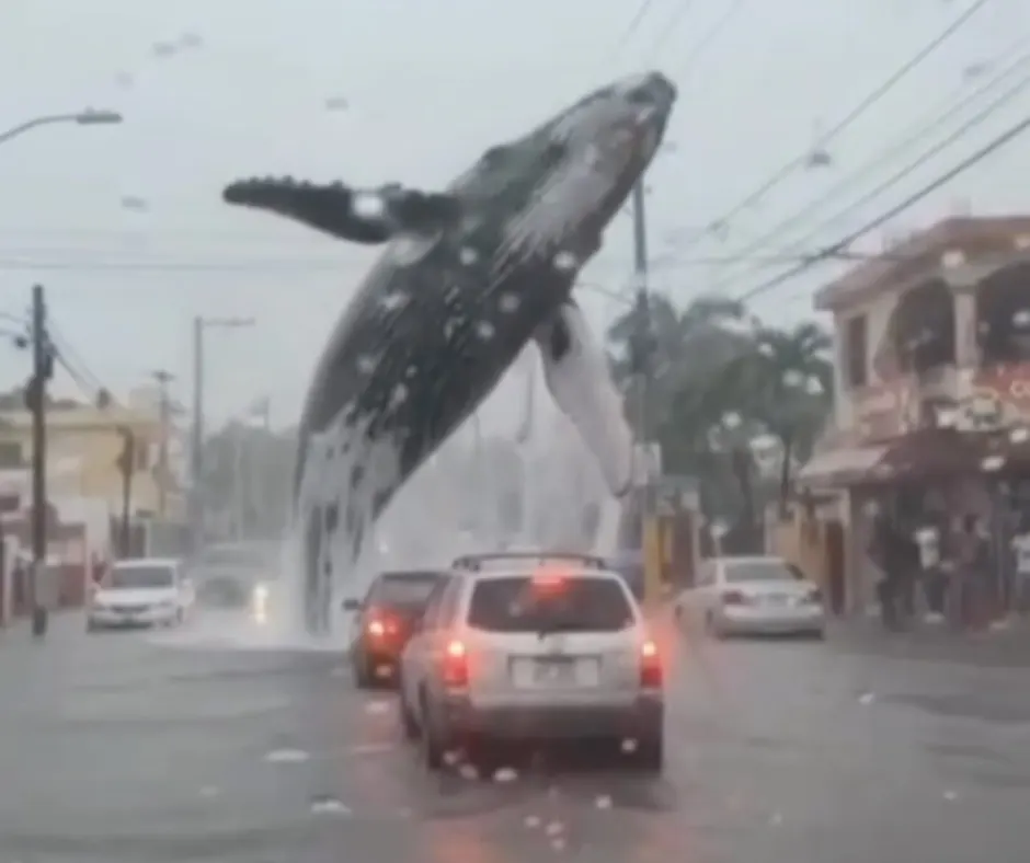Video de una 'ballena' en la capital se viraliza en República Dominicana