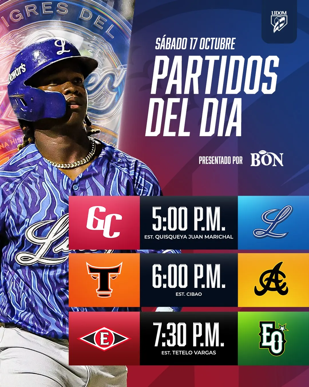 LIDOM anuncia calendario para temporada 2026-2027